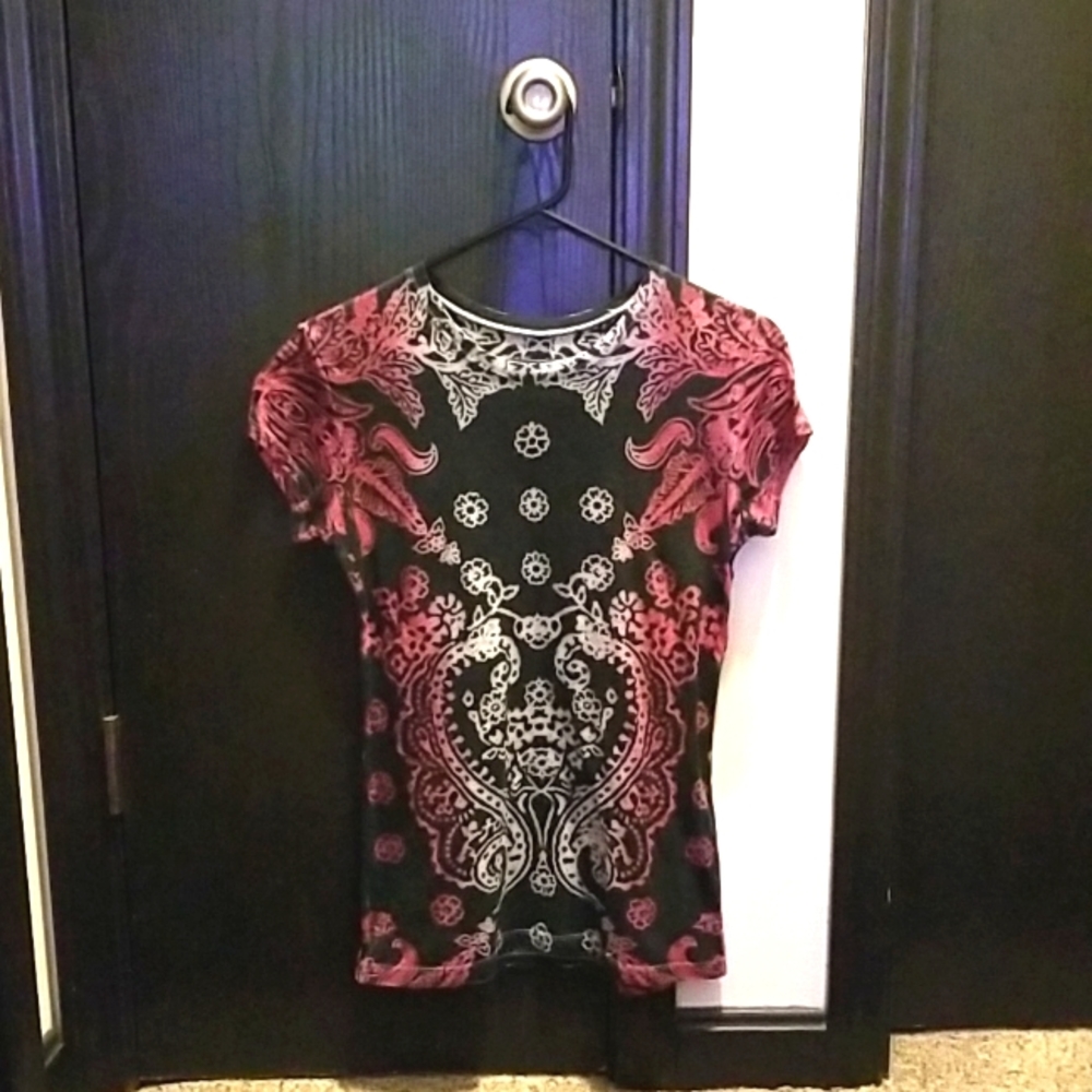 Shirt Brand LOL Vintage Size L Color Dark blue, hot pink and off white